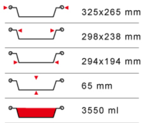 Half Size Steam table aluminum foil pan size