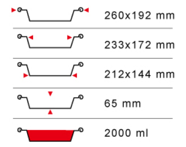 food foil container size