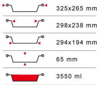 Half Size Steam table aluminum foil pan size