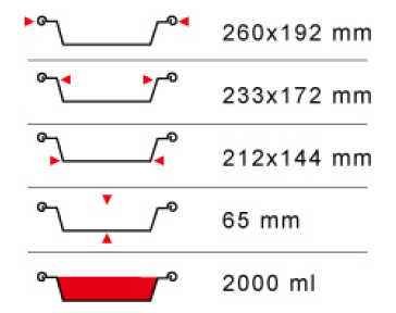 food foil container size