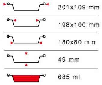 small rectangular container foil size