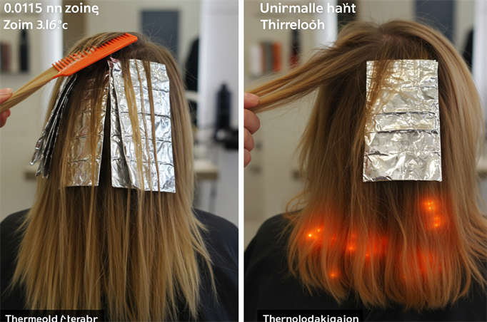 purple foils in dark brown hair