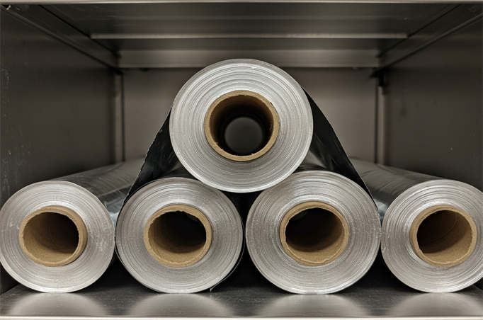 Rolls of aluminum foil
