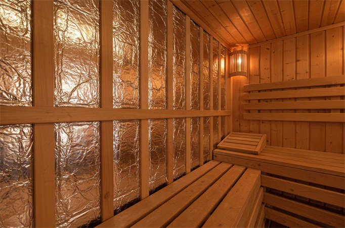 aluminum foil in a sauna