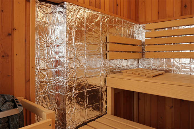 aluminum foil in building a sauna